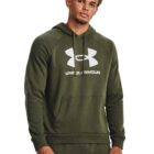 UA Rival Fleece Logo Zelena Dukserica